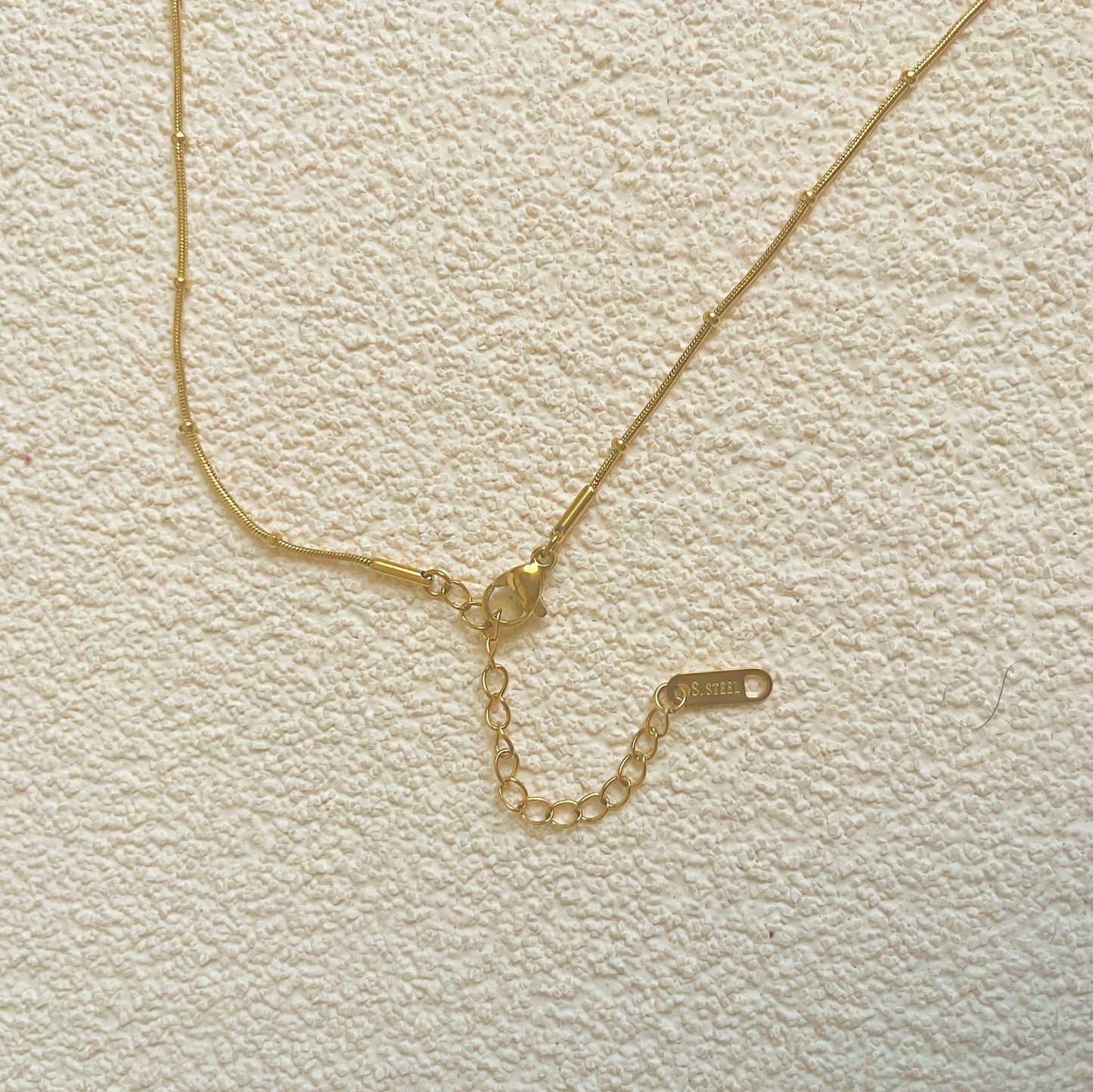 Collier Opale Verte acier inoxydable - Aurore Studio