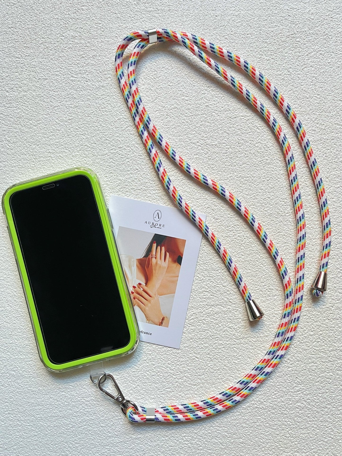 Lanière de Téléphone Universelle Réglable | Cordon Résistant 6mm en 12 Couleurs - Aurore Studio