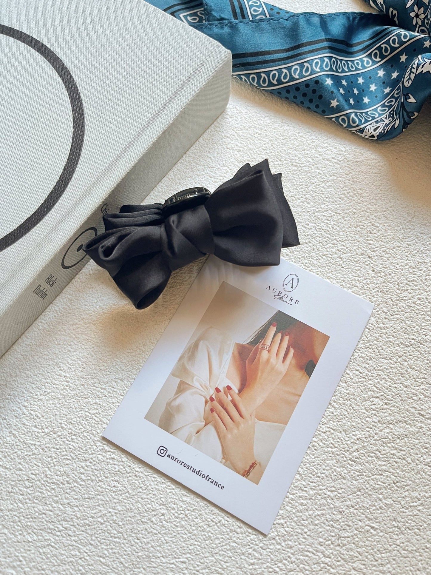 Pince à Cheveux Nœud Papillon Noir | Accessoire Cheveux Élégant Style Princesse - Aurore Studio