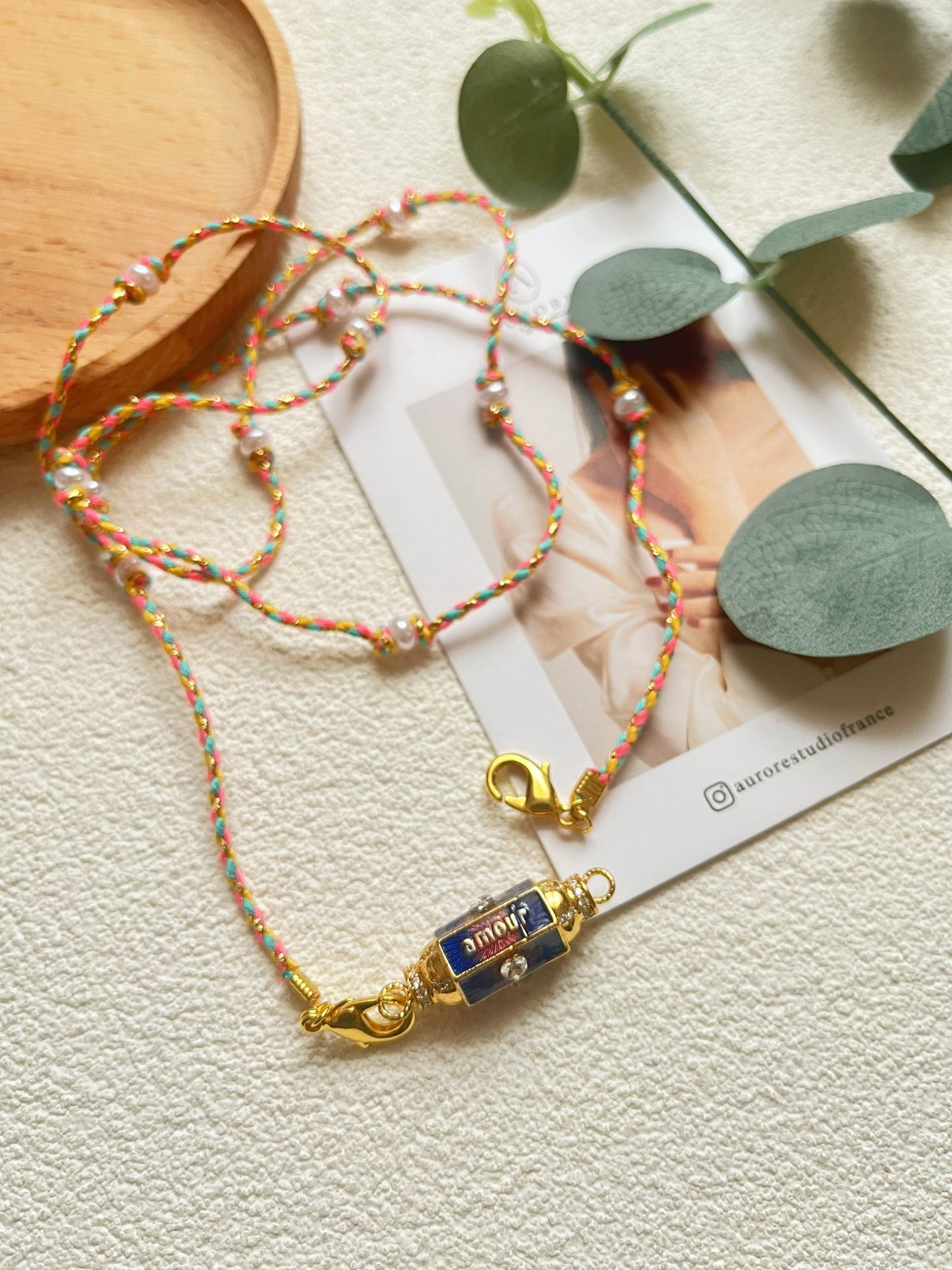 Collier Locket Talisman – Médaillon Vintage en Plaqué Or, Amulette Bohème - Aurore Studio