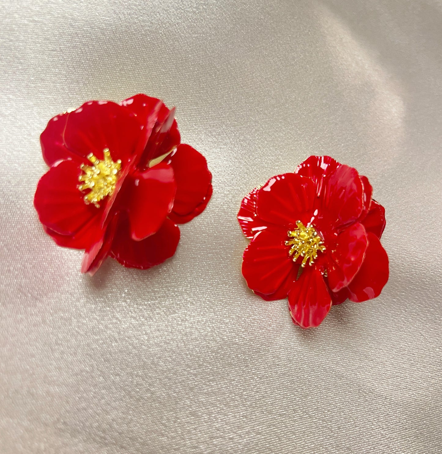 Boucles d'Oreilles Fleur de Coquelicot - Style Éclat Naturel