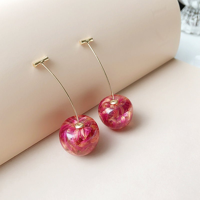 Boucles d'oreilles pendantes cerises - Douceur Florale - Aurore Studio