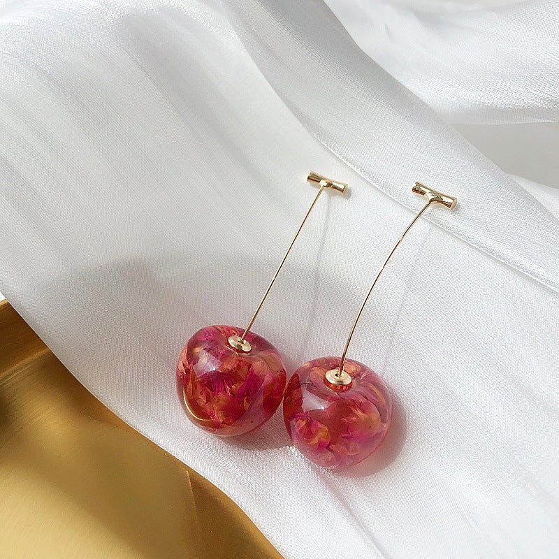 Boucles d'oreilles pendantes cerises - Douceur Florale - Aurore Studio